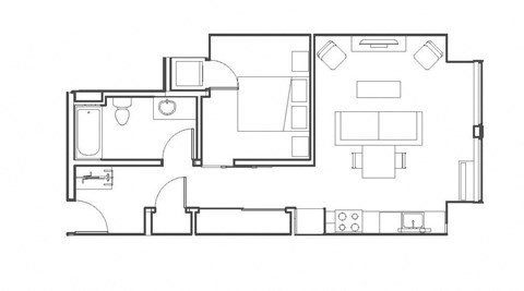 black and white floor plan of a modern house